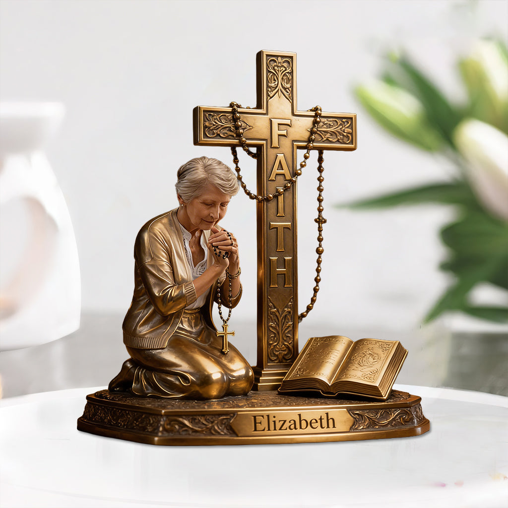Asian Woman with Long Black Hair - Personalized Christian Custom Shaped Acrylic Plaque