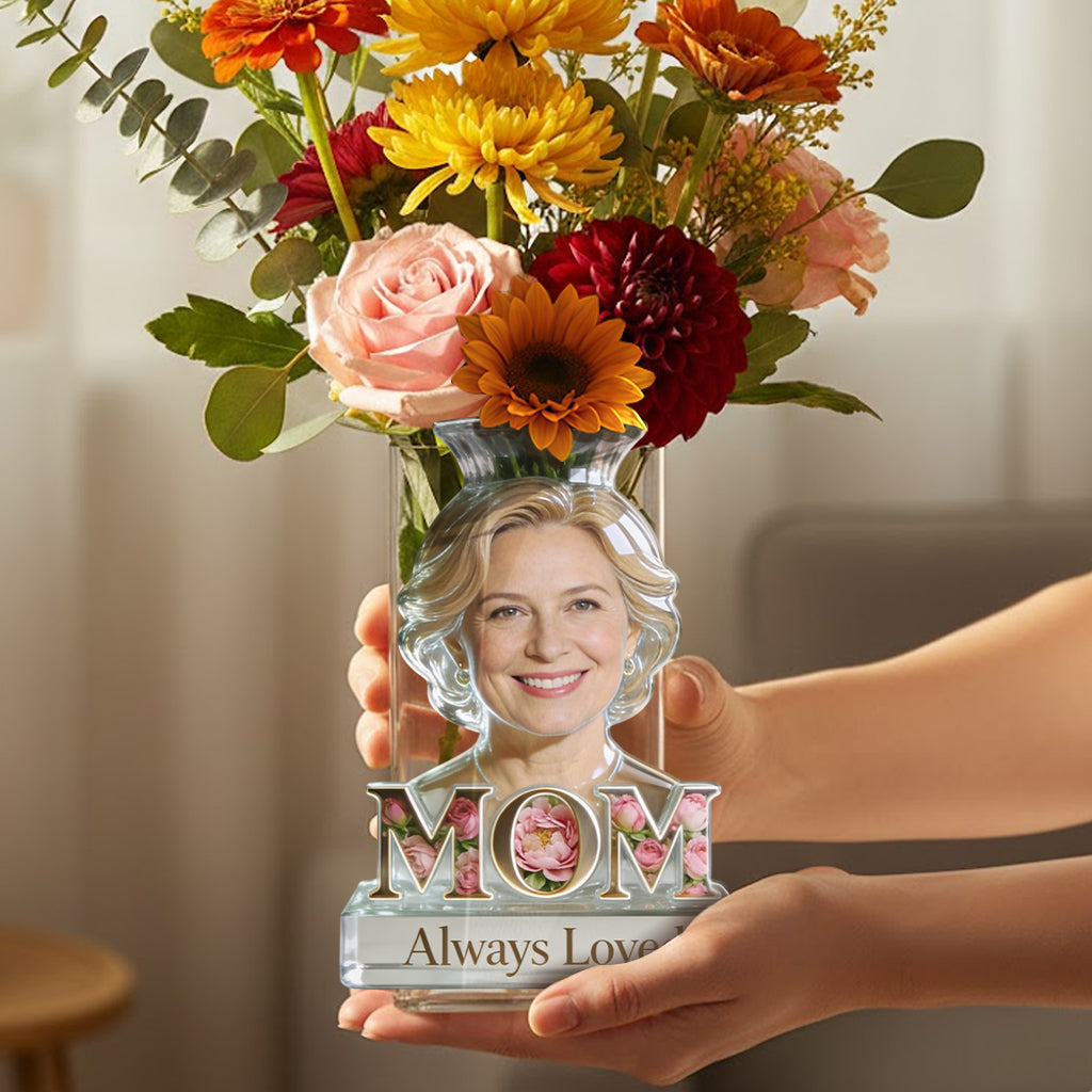 African Woman Curly Hair - Personalized Mother Acrylic Pot