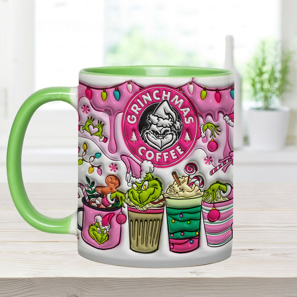 Mug Grinchmas Coffee - Mug personnalisé avec étole de Noël