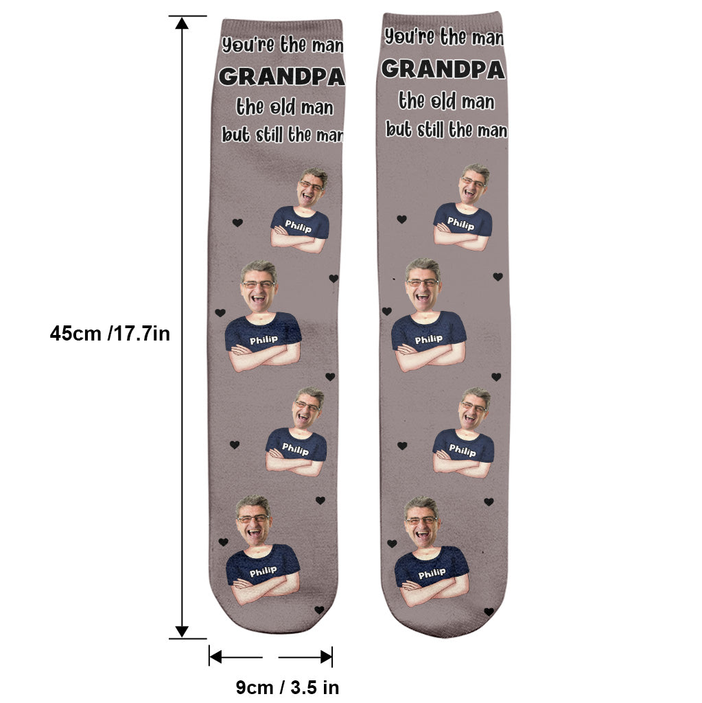 You're The Man - Gift for dad, grandpa, uncle, husband - Personalized Socks