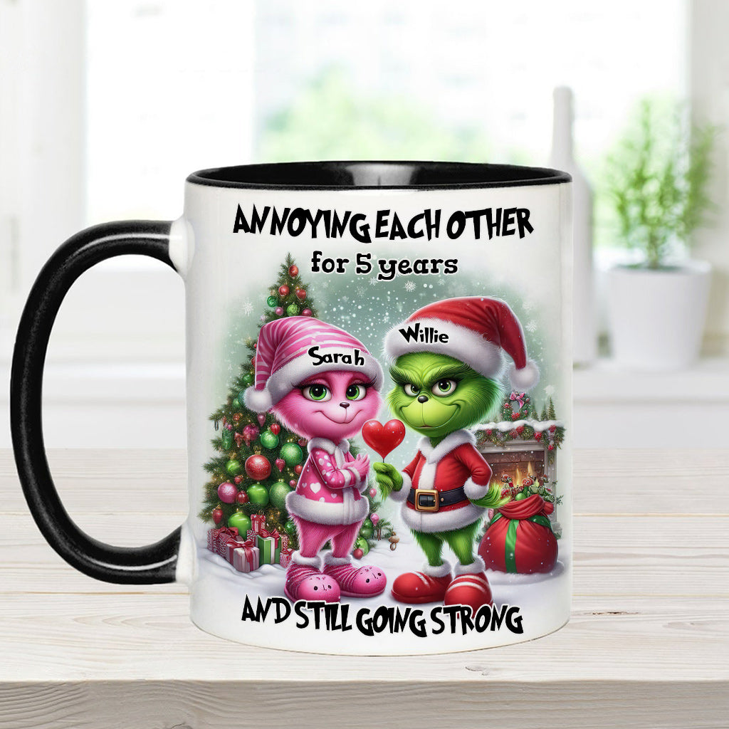 S'agacer mutuellement - Mug personnalisé « Étole de Noël »