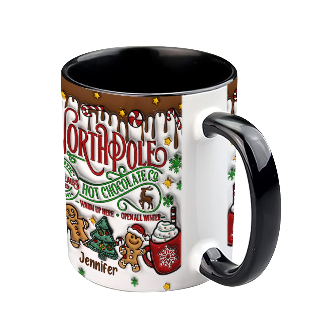 Chocolat chaud Northpole - Mug personnalisé avec décoration de Noël
