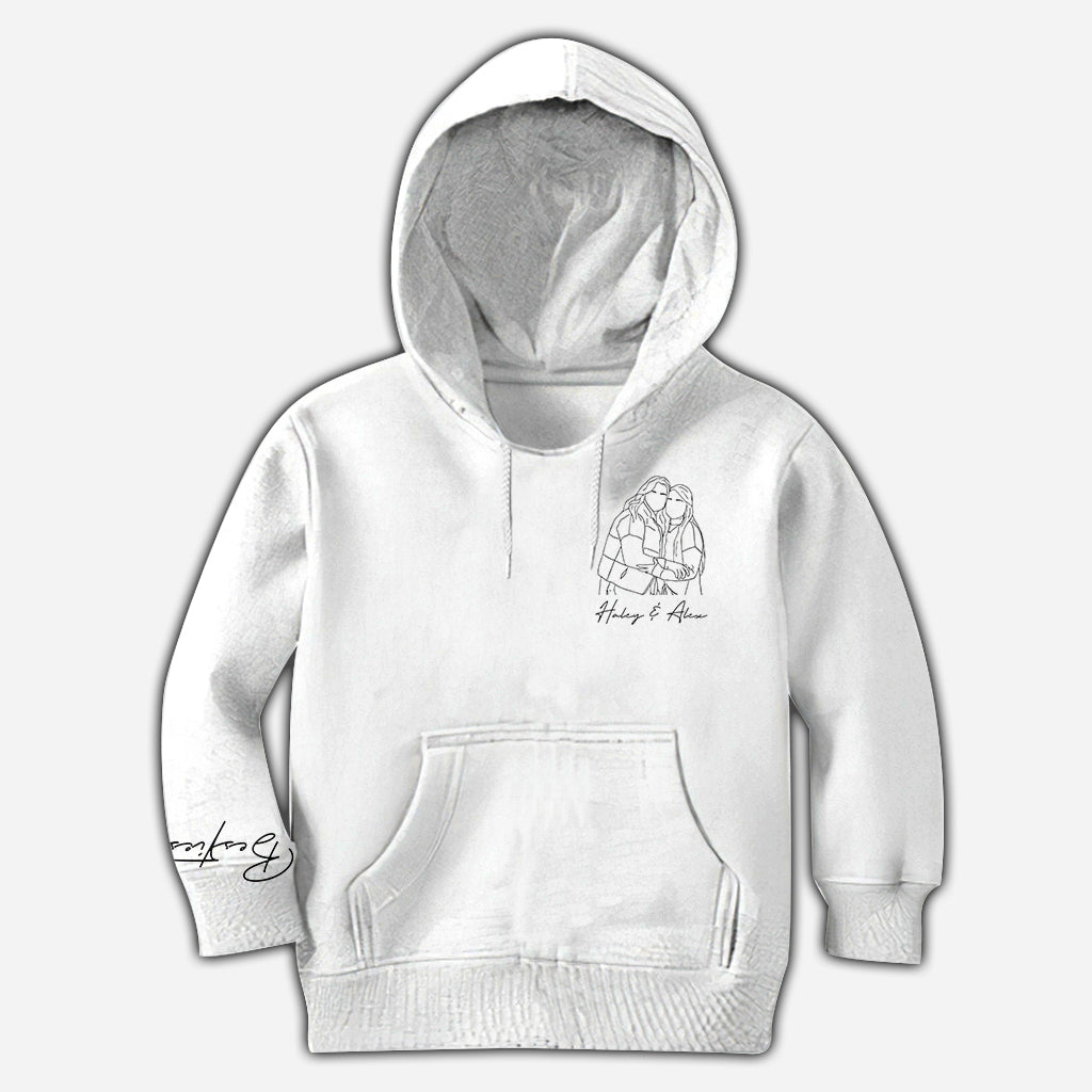 T-shirt personnalisé « Meilleures amies » avec motif au trait