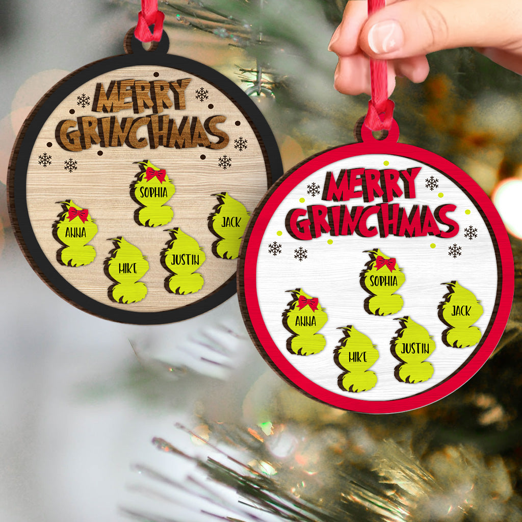 Joyeux Noël - Étole de Noël personnalisée, ornement en bois à 2 couches