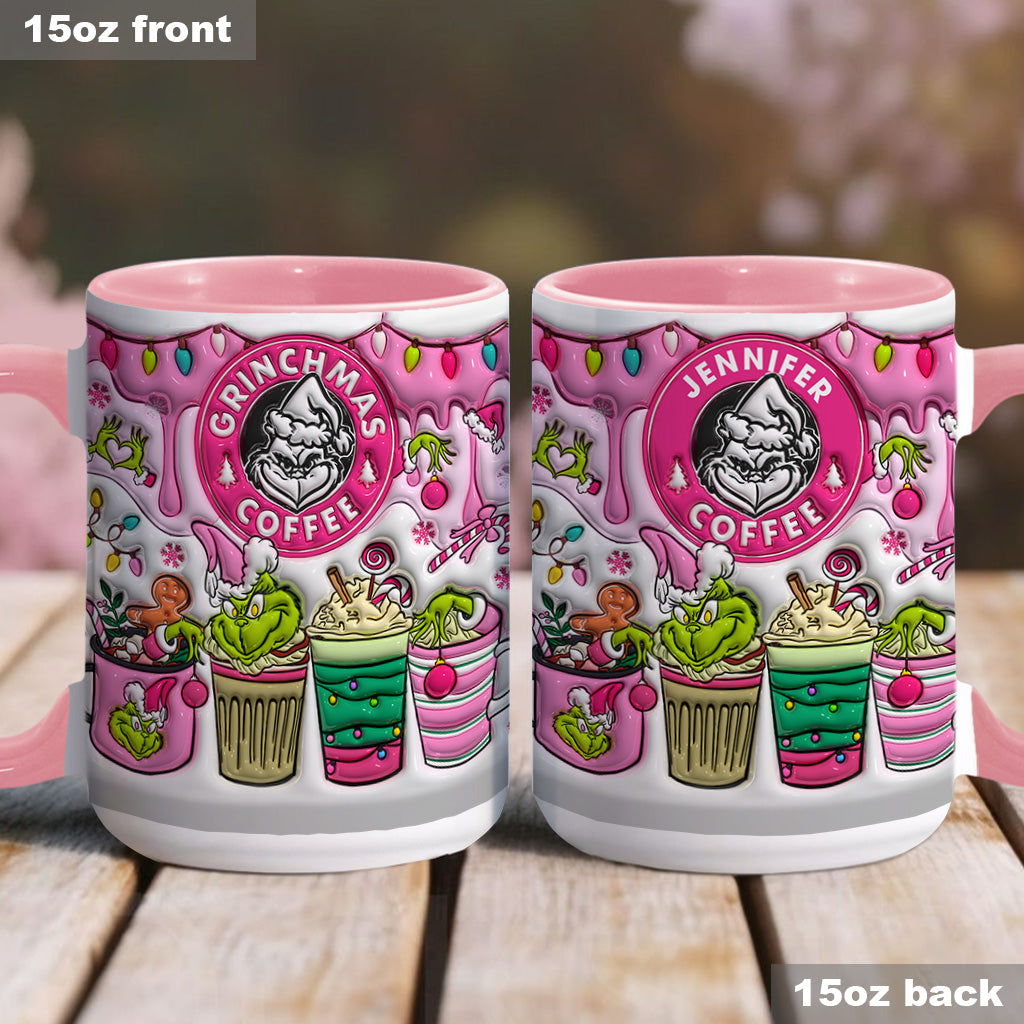 Mug Grinchmas Coffee - Mug personnalisé avec étole de Noël