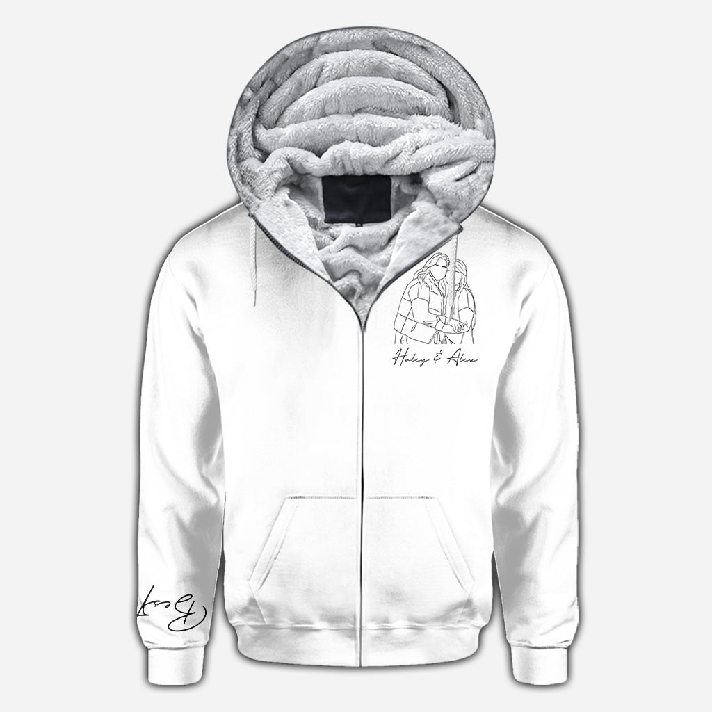 T-shirt personnalisé « Meilleures amies » avec motif au trait