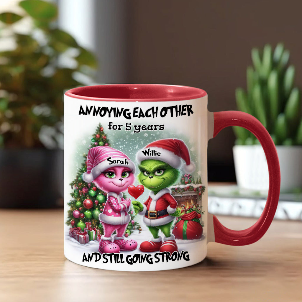 S'agacer mutuellement - Mug personnalisé « Étole de Noël »