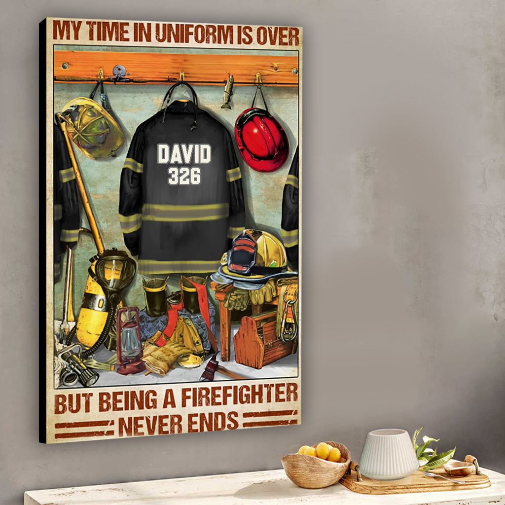 Être pompier, c'est pour la vie - Toile et affiche personnalisées pour pompiers