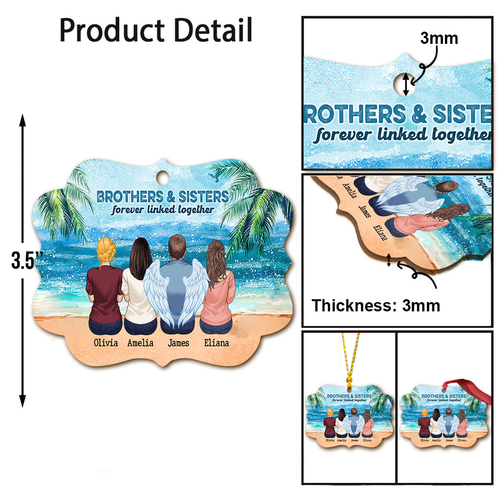 Frère et sœur unis pour toujours - Ornement commémoratif personnalisé