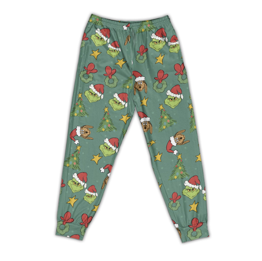 Happy Grinchmas - Personalized Stole Christmas Pajamas Set