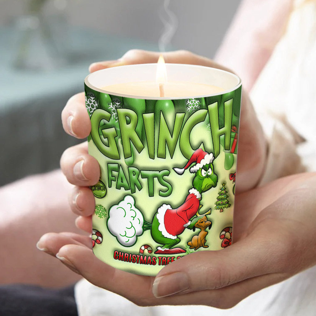 Bougie parfumée sapin de Noël - Étole Christmas Candle avec couvercle en bois