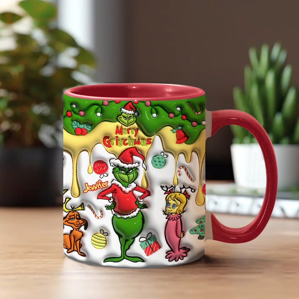Joyeux Grinchmas - Mug personnalisé avec étole de Noël