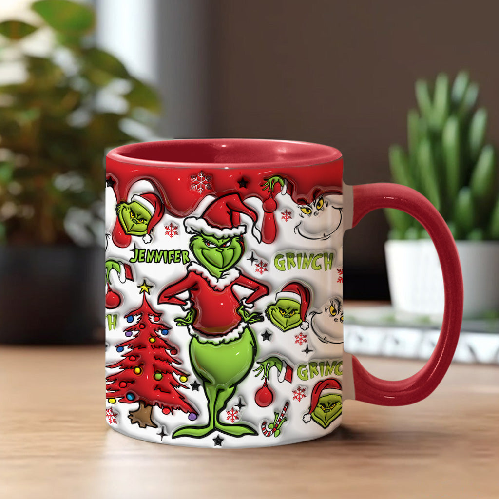 Mug décoratif rouge Noël - Étole de Noël personnalisée