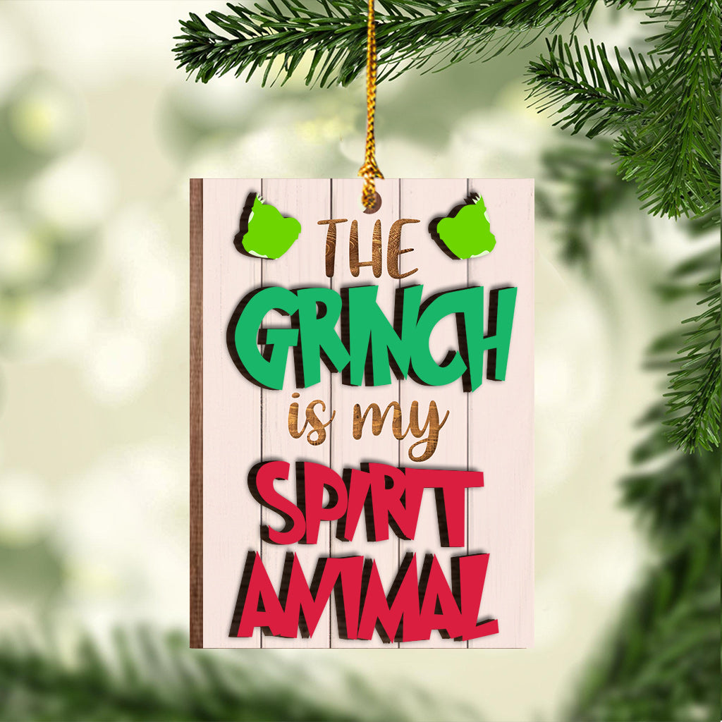 Mon animal totem - Étole de Noël personnalisée, ornement en bois à 2 couches