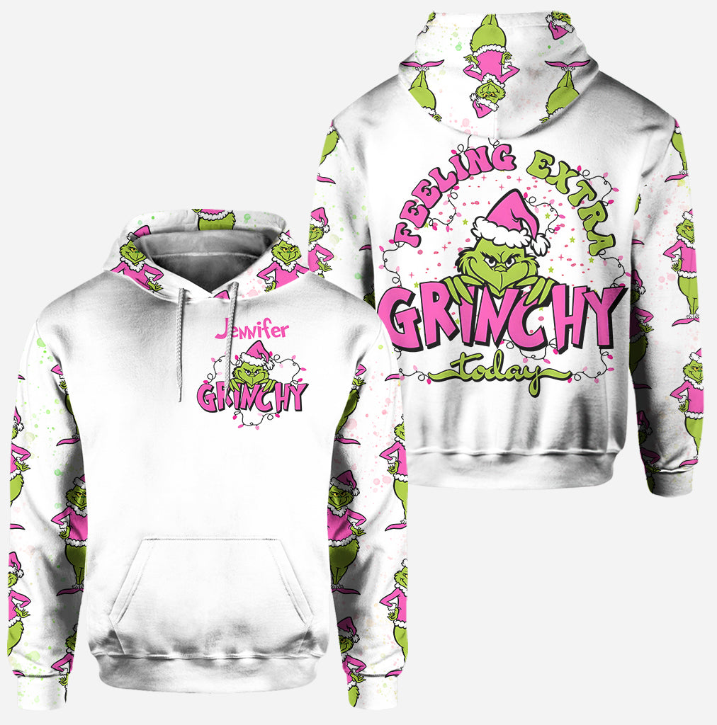 Feeling Extra Grincy - Personalized Stole Christmas Hoodie and Leggings