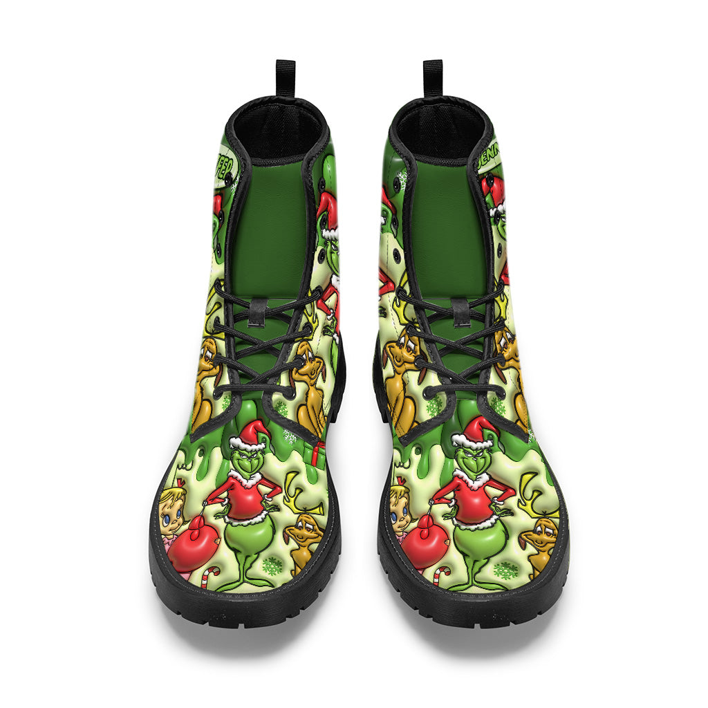 Joyeux Noël - Étole personnalisée Bottes de Noël en cuir