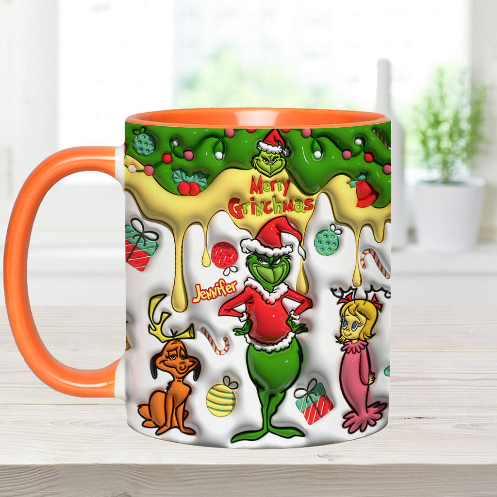 Joyeux Grinchmas - Mug personnalisé avec étole de Noël