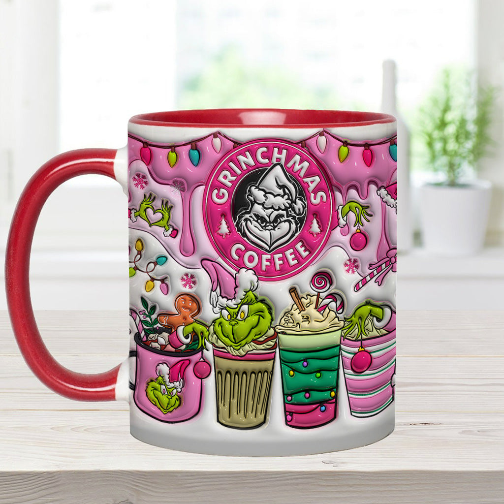 Mug Grinchmas Coffee - Mug personnalisé avec étole de Noël