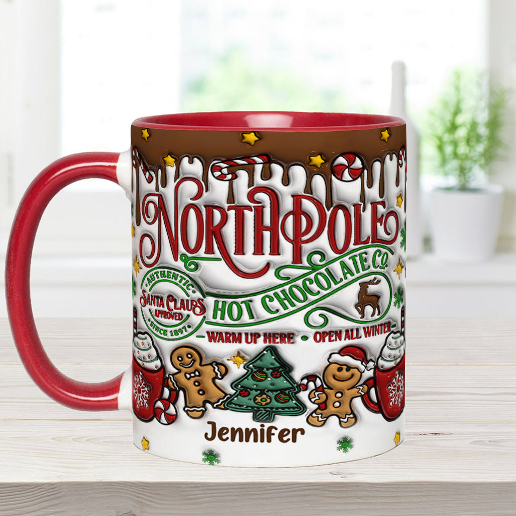 Chocolat chaud Northpole - Mug personnalisé avec décoration de Noël