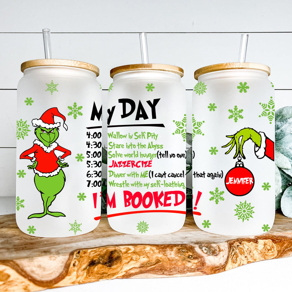 I'm Booked - Personalized Stole Christmas Can Glass