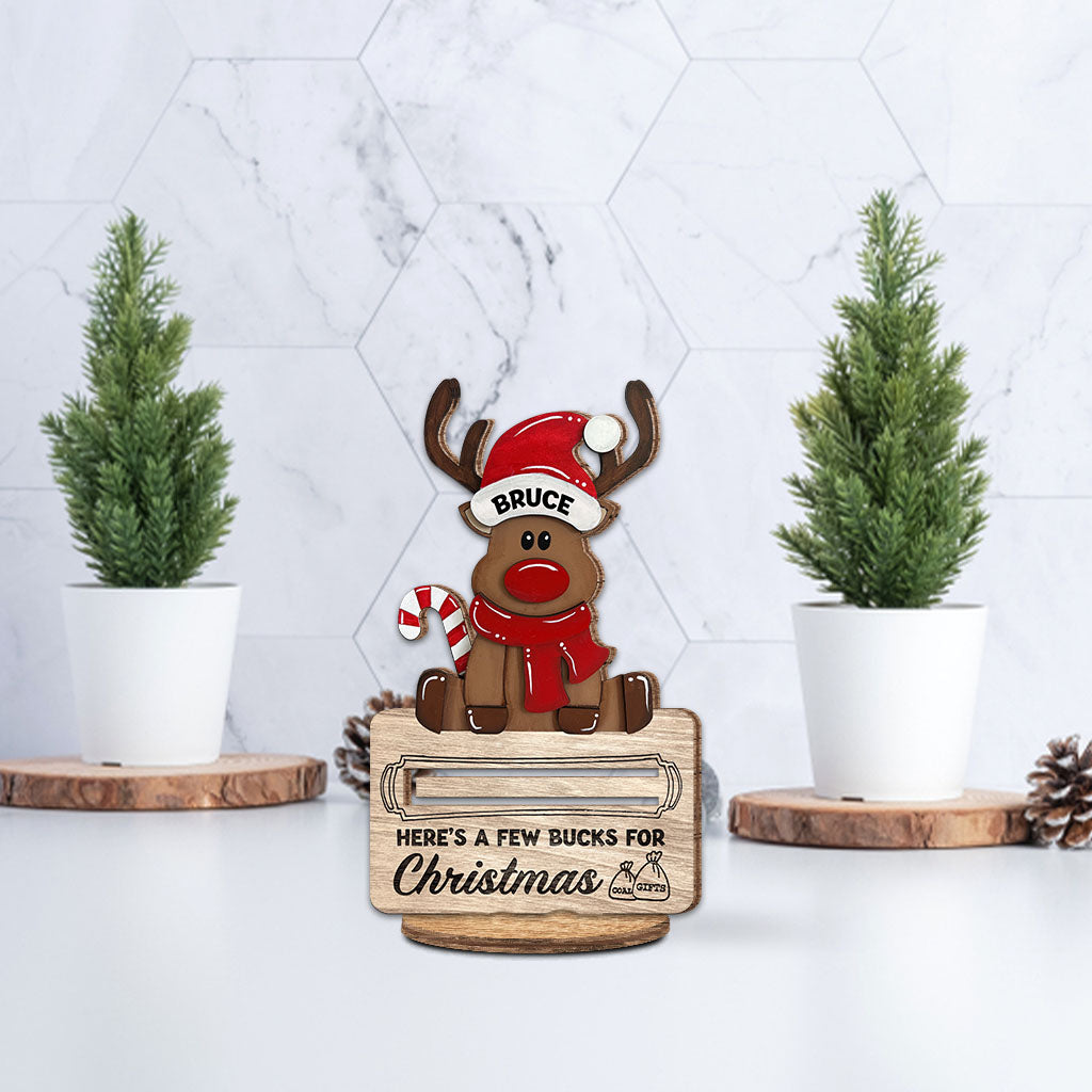Voici quelques dollars pour Noël - Plaque en bois personnalisée pour la famille