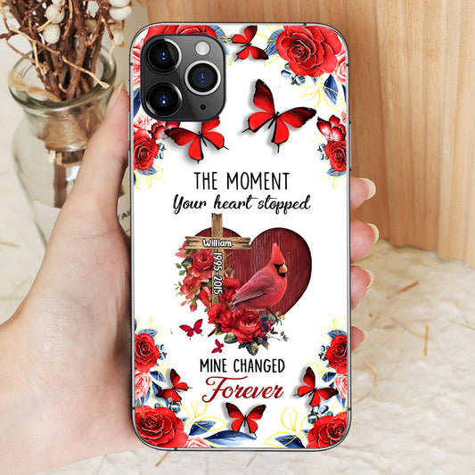 L'instant où ton cœur s'est arrêté - Coque de téléphone commémorative personnalisée