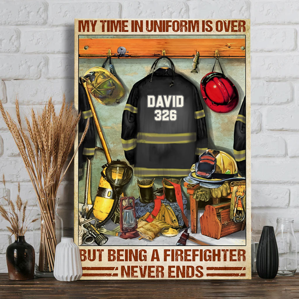 Être pompier, c'est pour la vie - Toile et affiche personnalisées pour pompiers