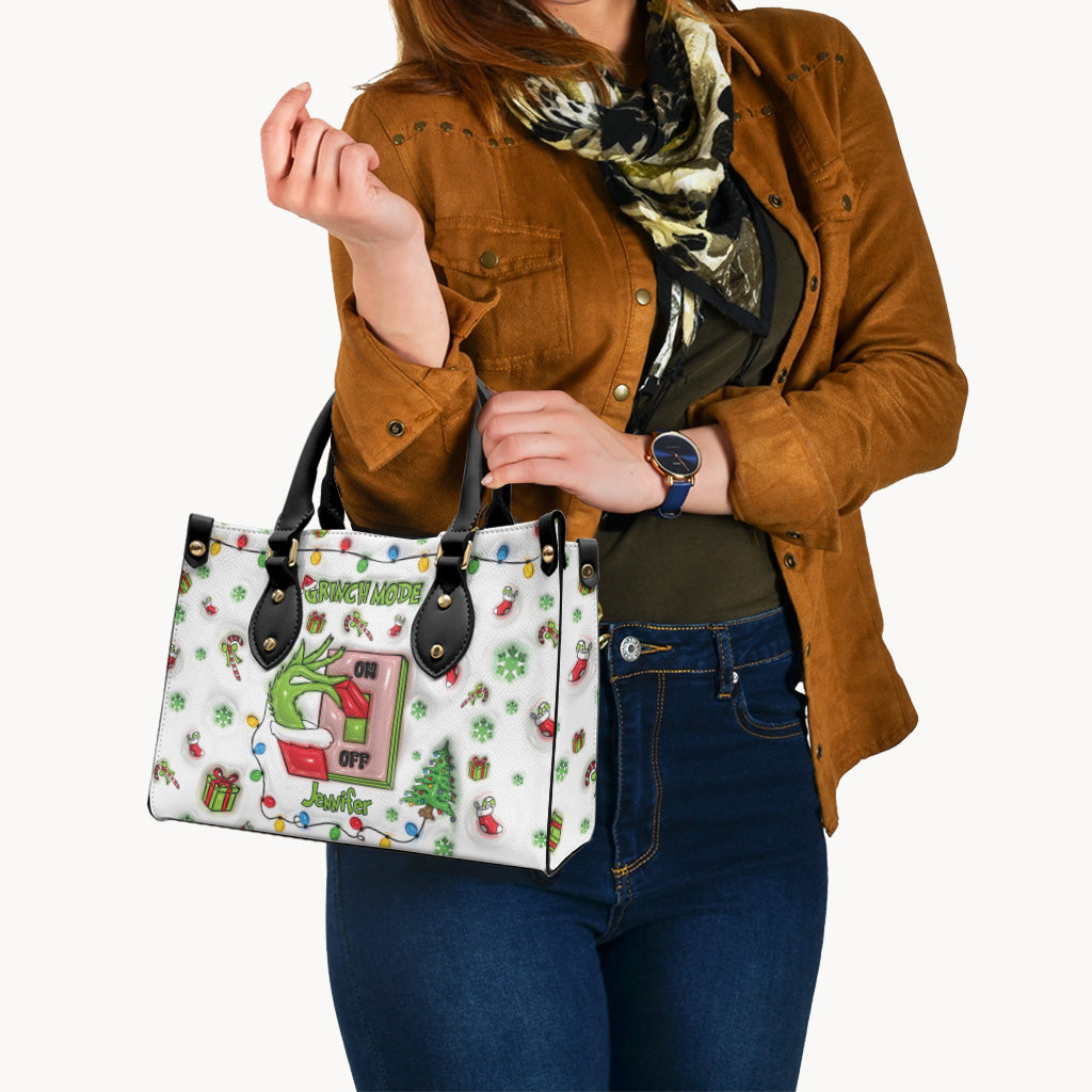 Mode Noël activé - Étole de Noël personnalisée - Sac à main en cuir