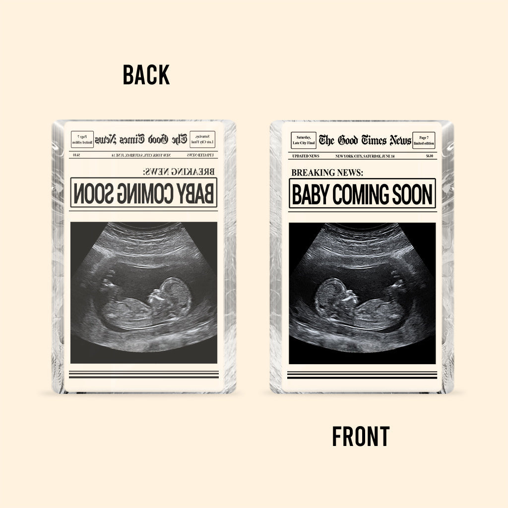 Bébé arrive bientôt - Plaque acrylique personnalisée pour maman