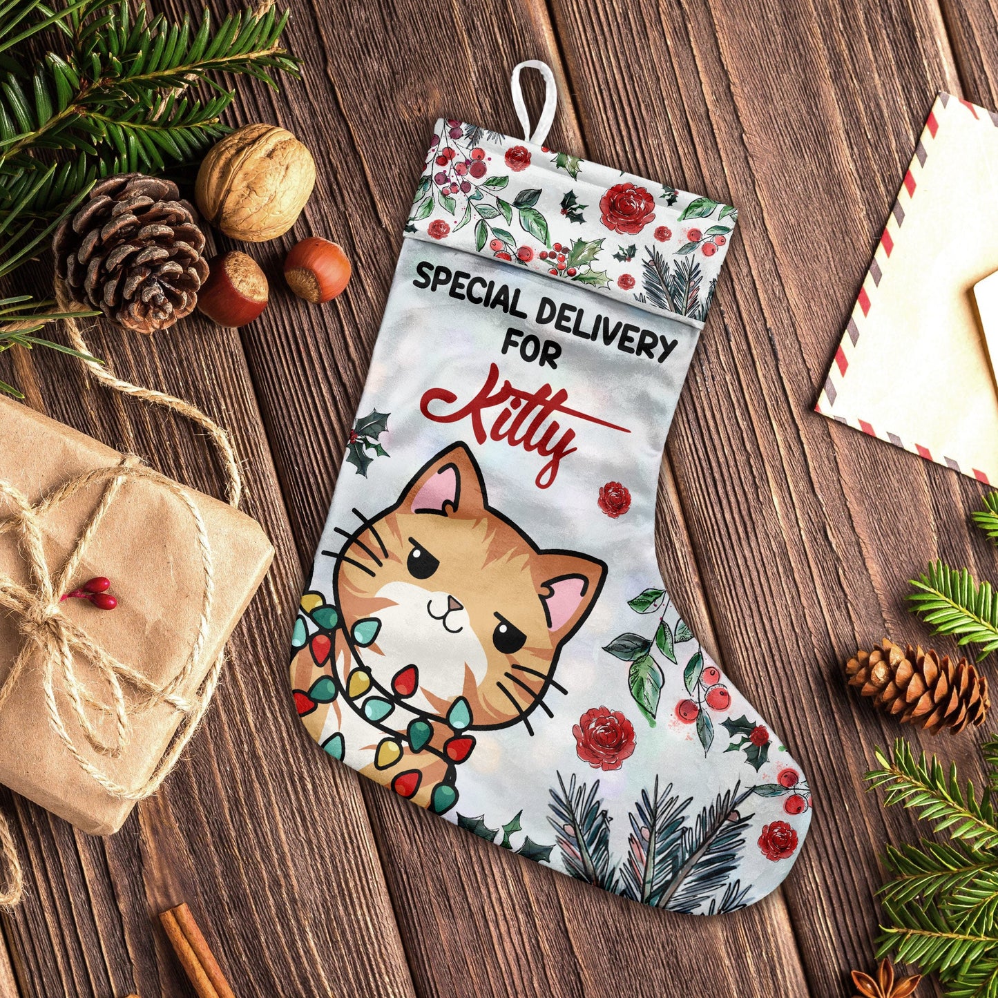 Special Delivery - Personalized Cat Christmas Stockings