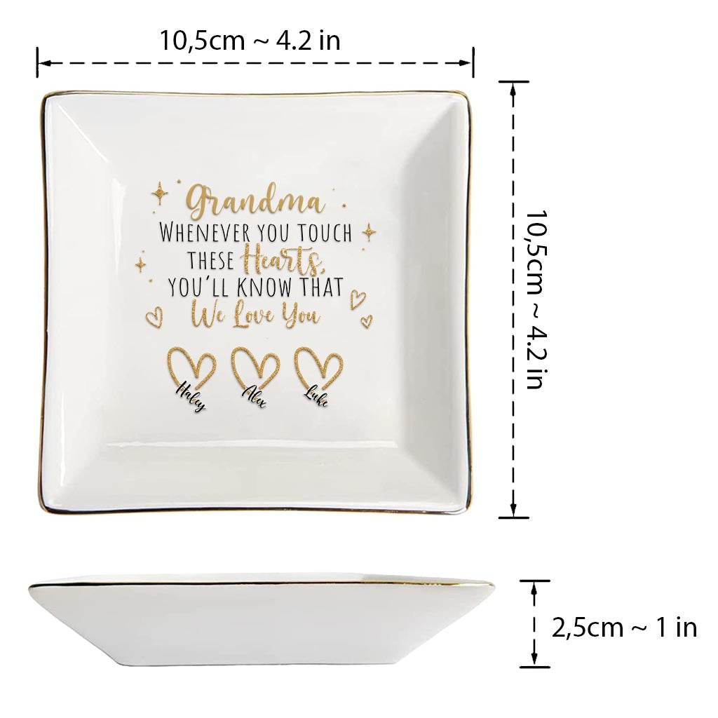 À chaque fois que vous le touchez - Cadeau pour maman, grand-mère, papa, grand-père - Porte-bijoux personnalisé