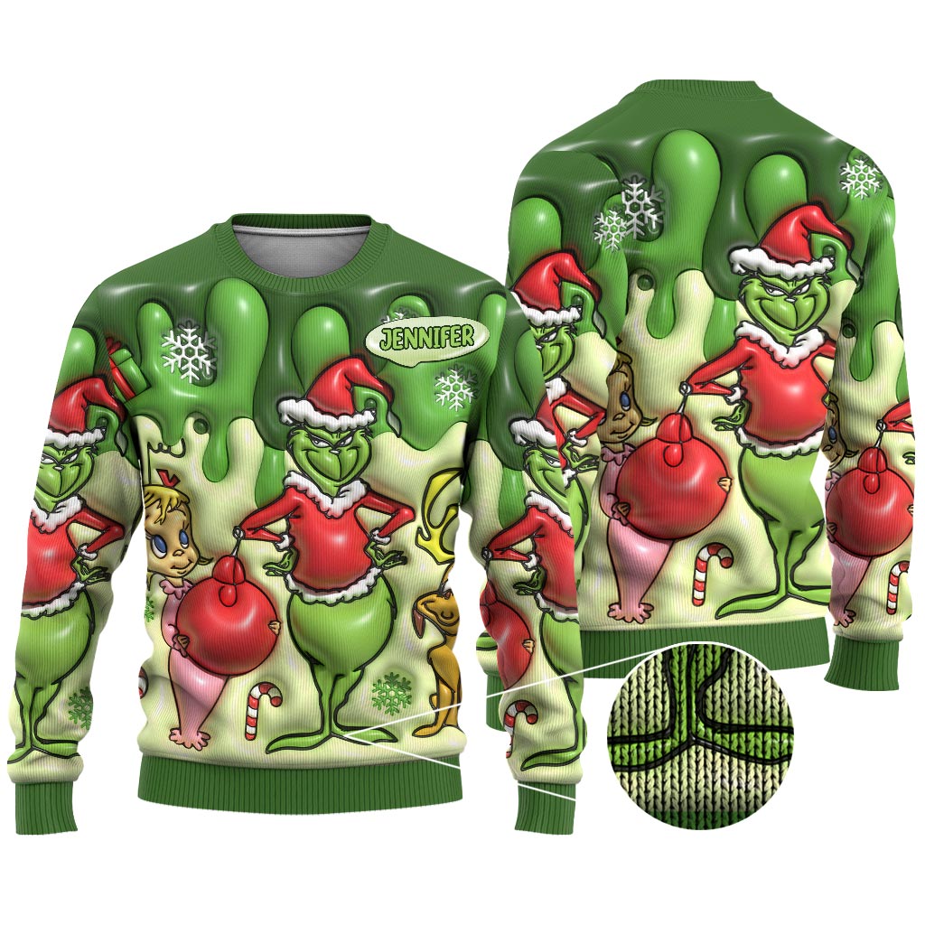 Joyeux Noël - Étole de Noël personnalisée et pull moche