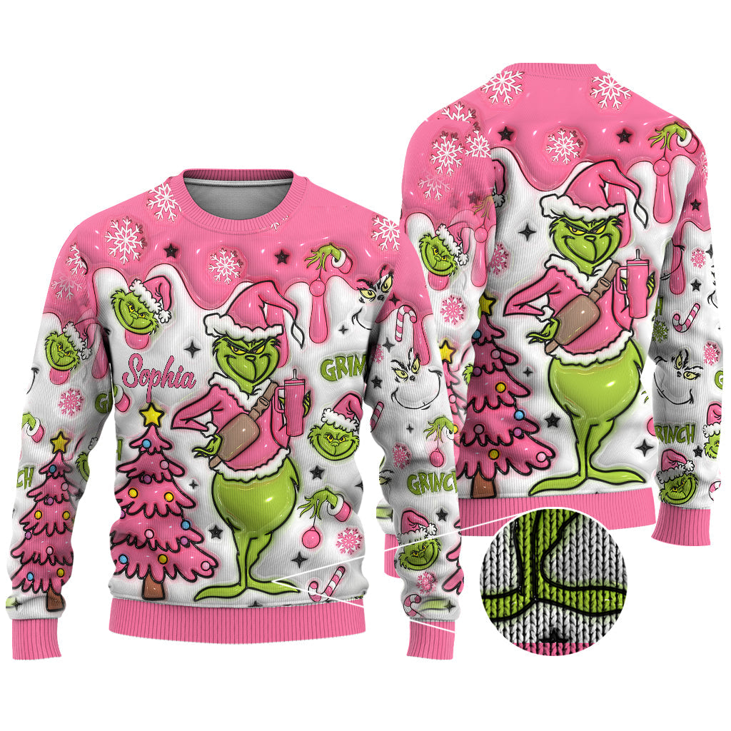 Merry Grinchmas - Personalized Stole Christmas Ugly Sweater