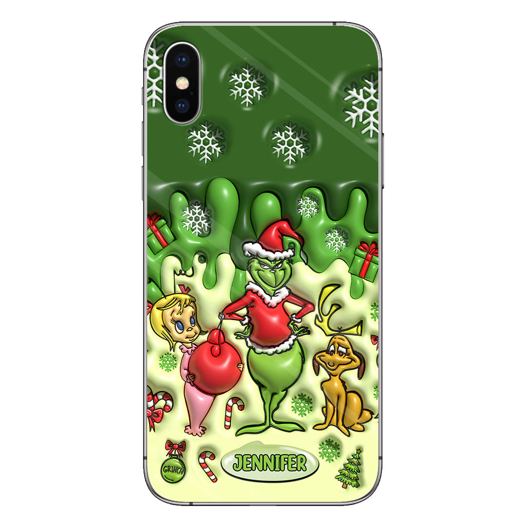 Merry Grinchmas - Personalized Stole Christmas Phone Case