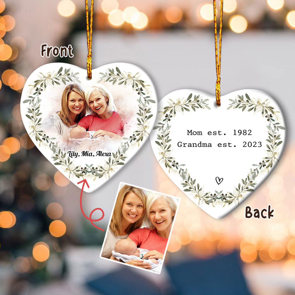 New Grandma - Gift for grandma - Personalized Ornament