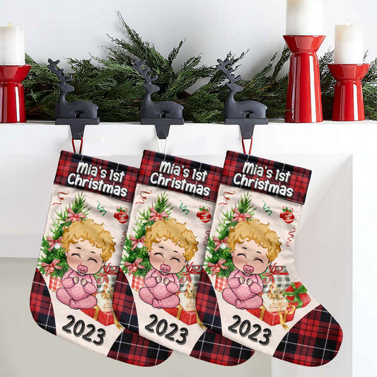 Mon premier Noël - Chaussettes de Noël personnalisées pour toute la famille