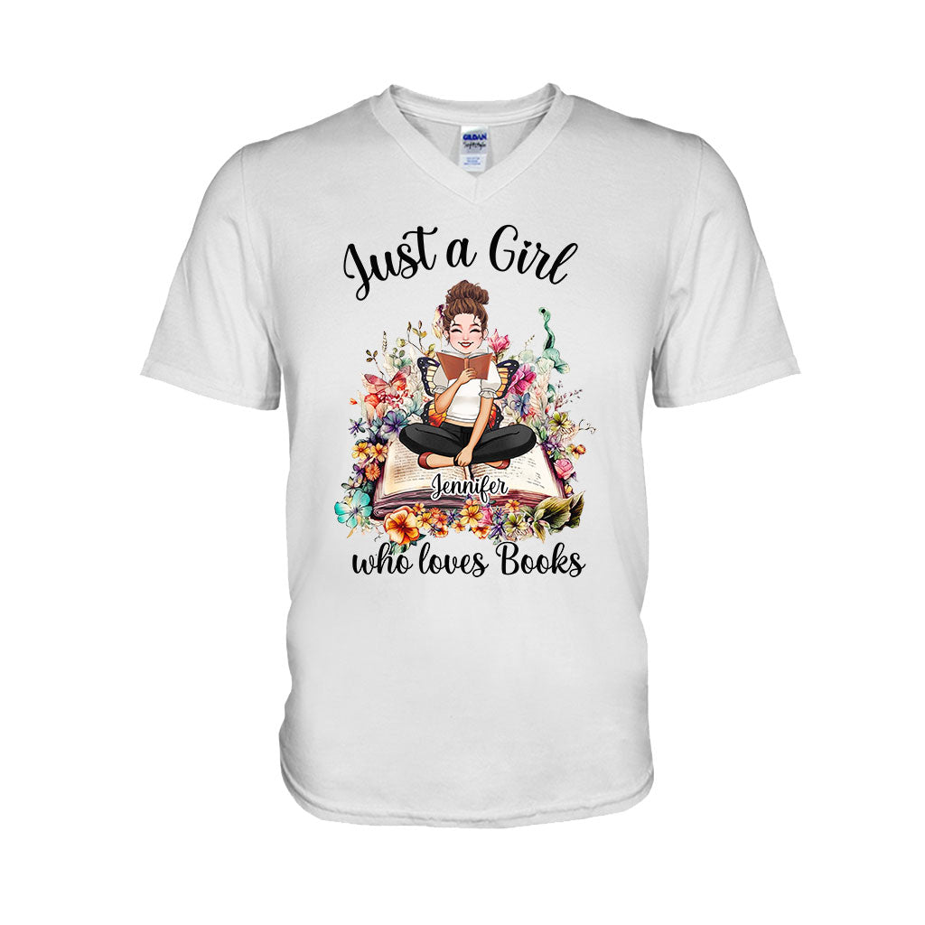 Juste une fille qui aime les livres - T-shirt et sweat à capuche personnalisés sur le thème des livres