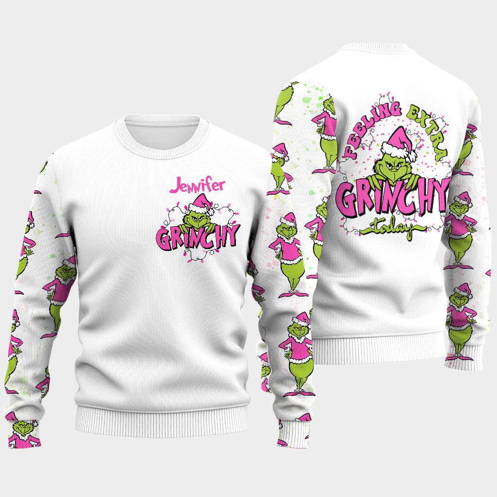 Feeling Extra Grinchy - Personalized Stole Christmas Ugly Sweater