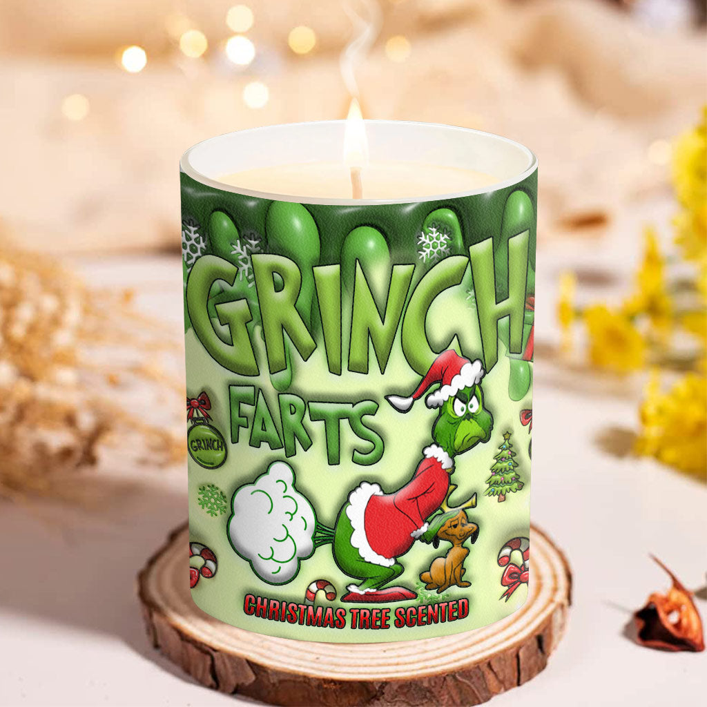Bougie parfumée sapin de Noël - Étole Christmas Candle avec couvercle en bois