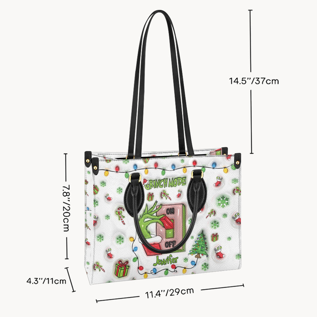 Mode Noël activé - Étole de Noël personnalisée - Sac à main en cuir