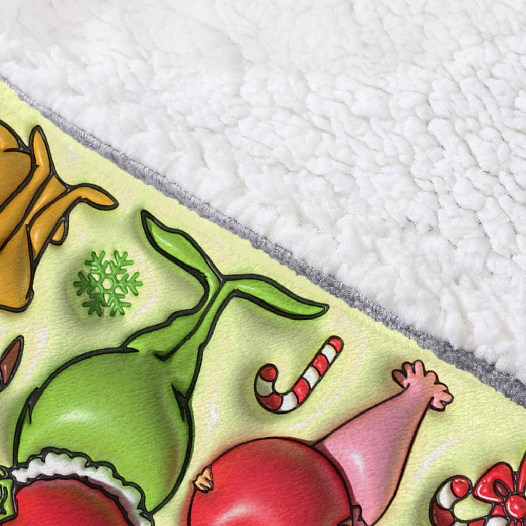 Joyeux Grinchmas - Couverture de Noël personnalisée à capuche