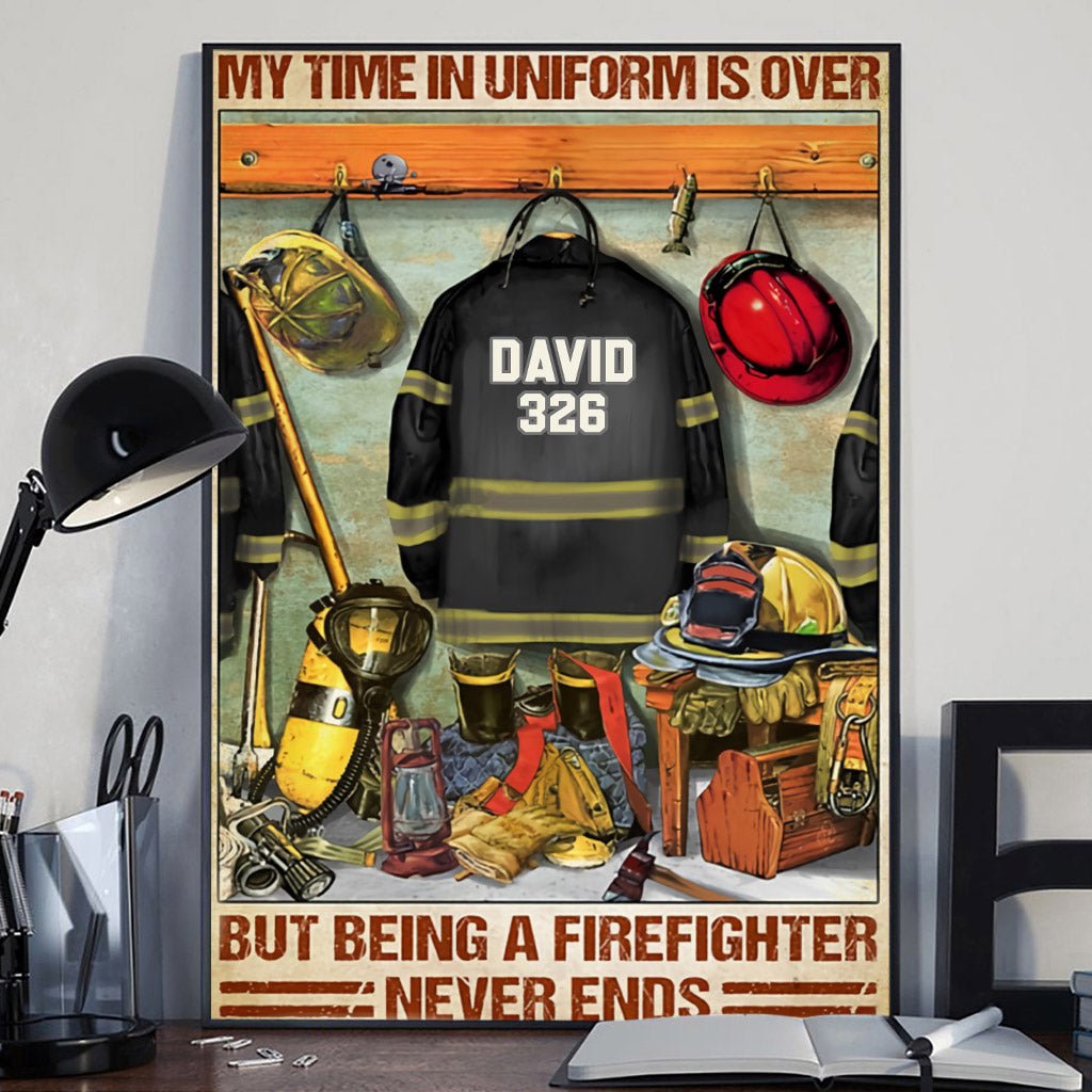 Être pompier, c'est pour la vie - Toile et affiche personnalisées pour pompiers