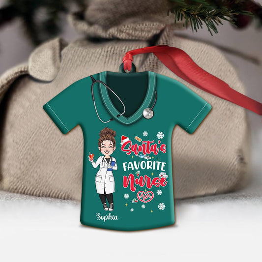 L'infirmière préférée du Père Noël - Ornement personnalisé pour infirmière