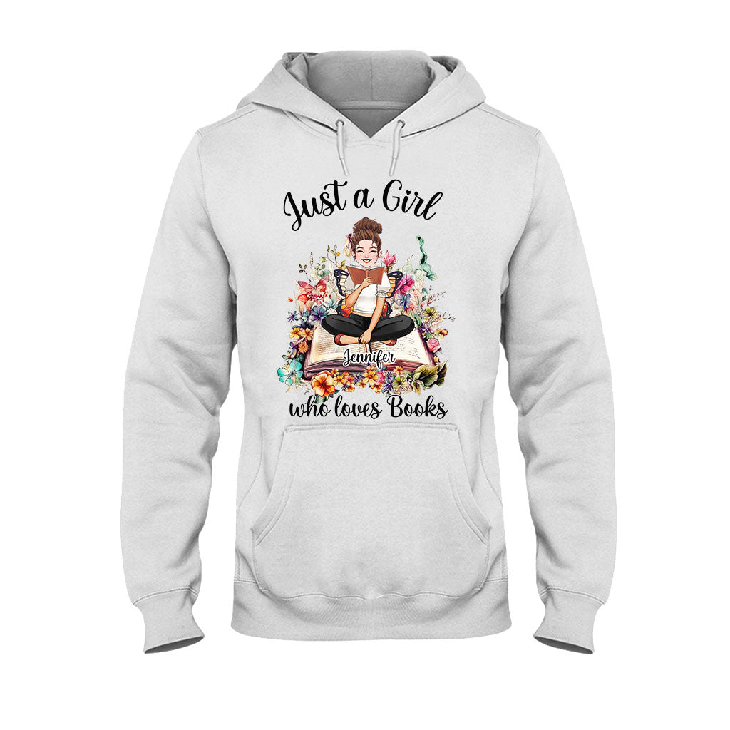 Juste une fille qui aime les livres - T-shirt et sweat à capuche personnalisés sur le thème des livres