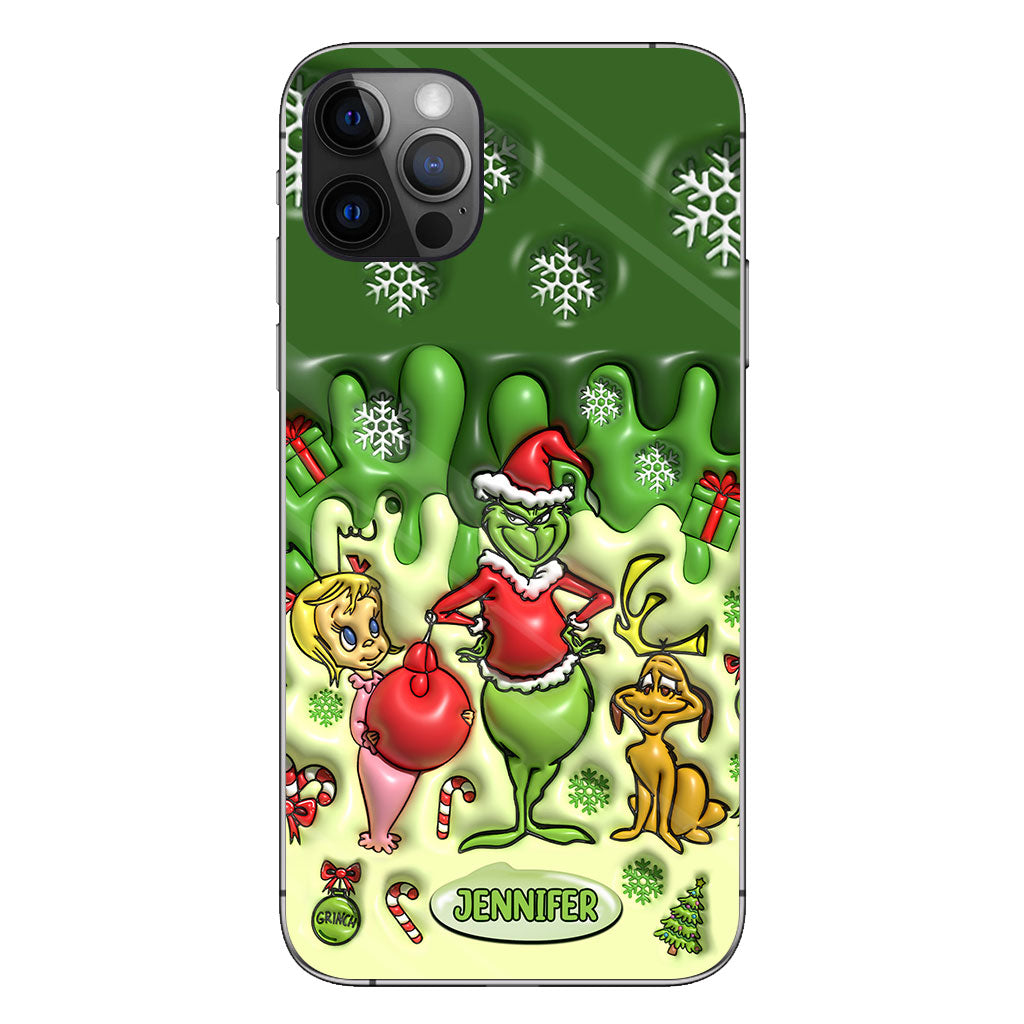 Merry Grinchmas - Personalized Stole Christmas Phone Case