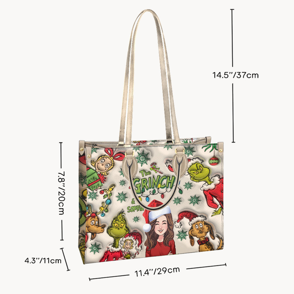 Sac à main en cuir personnalisé avec n'importe quel nom