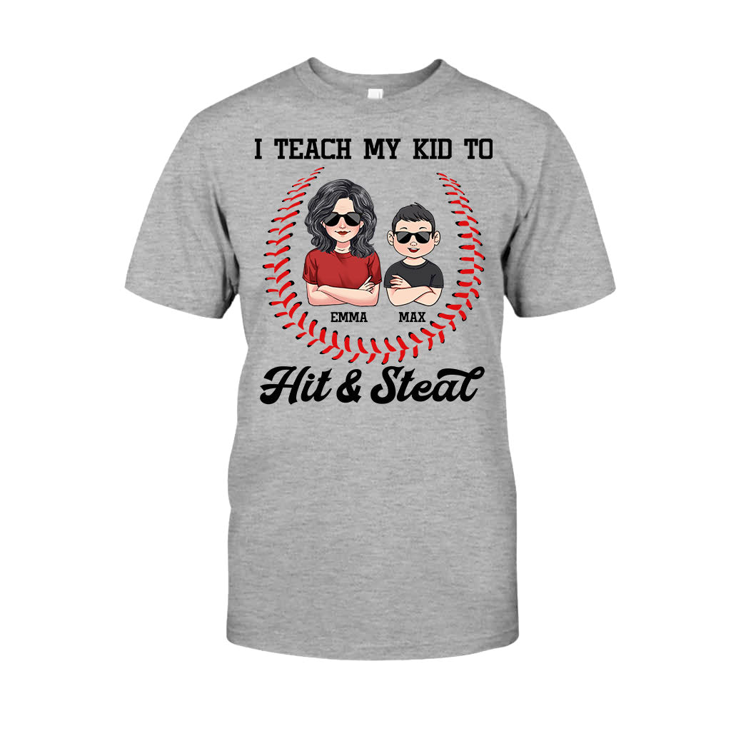 J'enseigne à mon enfant - T-shirt et sweat à capuche de baseball personnalisés
