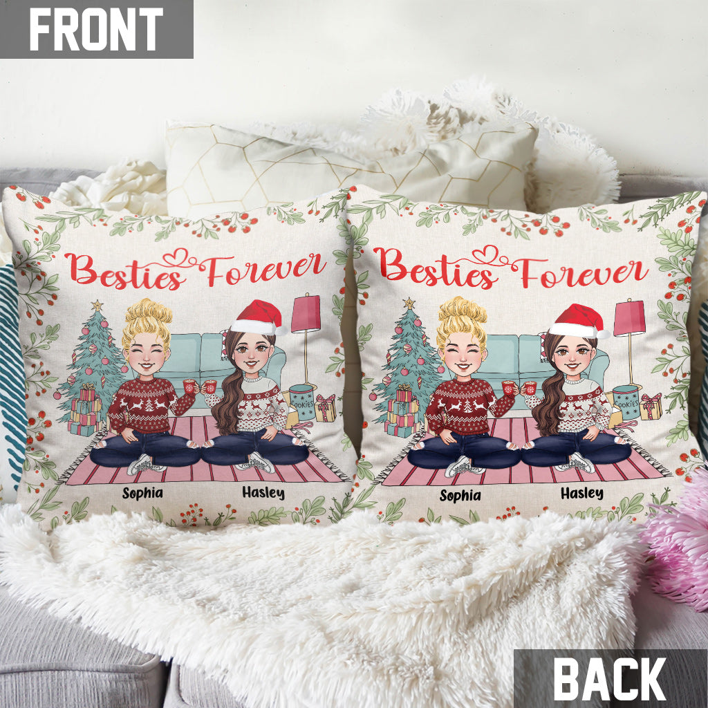 Besties Forever - Personalized Bestie Throw Pillow