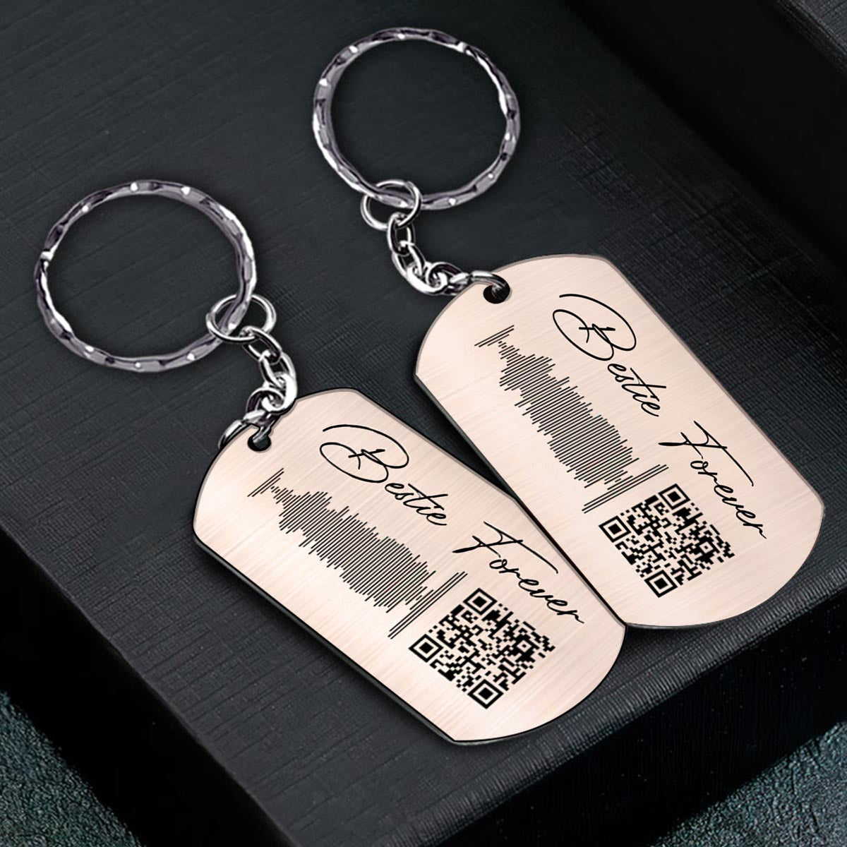 Chanson personnalisée « Meilleure amie pour toujours » - Porte-clés personnalisé en acier inoxydable « Meilleure amie pour toujours »