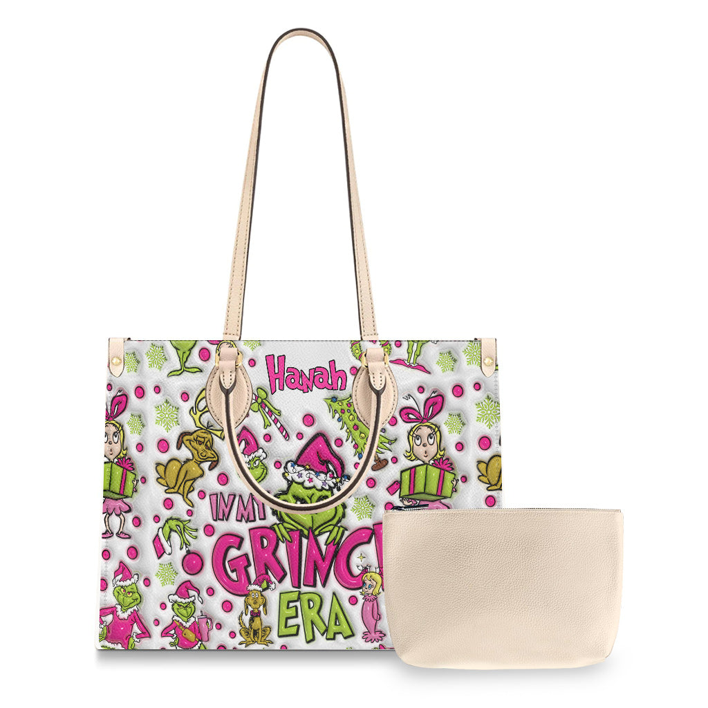 Dans mon univers rose - Étole de Noël personnalisée en cuir